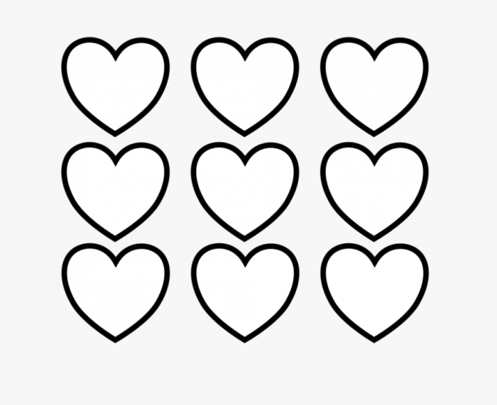 120 шаблонов и трафаретов сердца. Маленькие сердечки