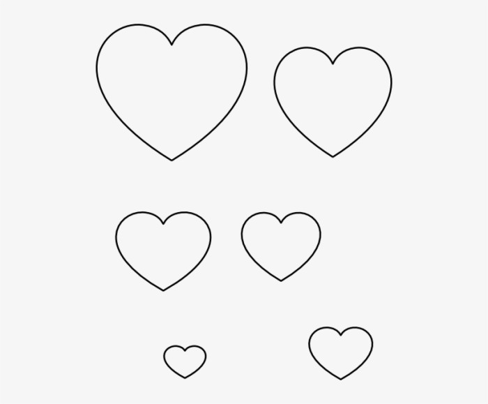 120 шаблонов и трафаретов сердца. Разные размеры