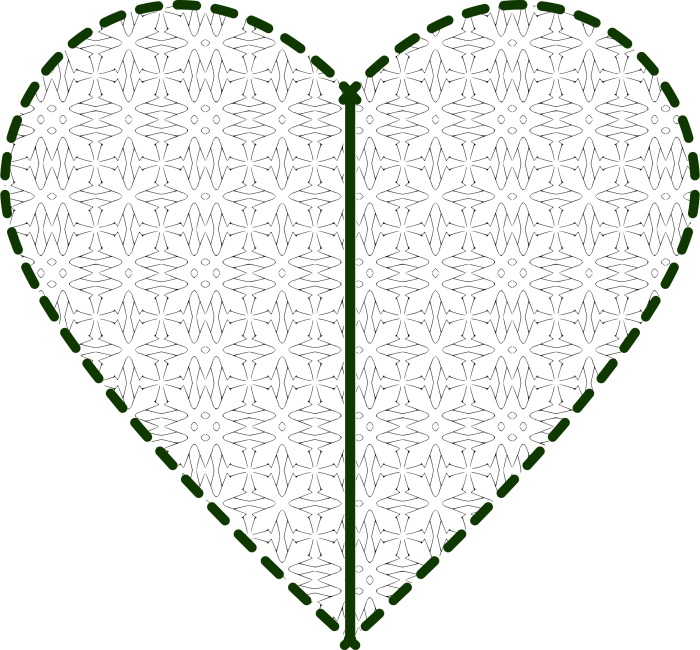 120 шаблонов и трафаретов сердца. Черно-белые для печати