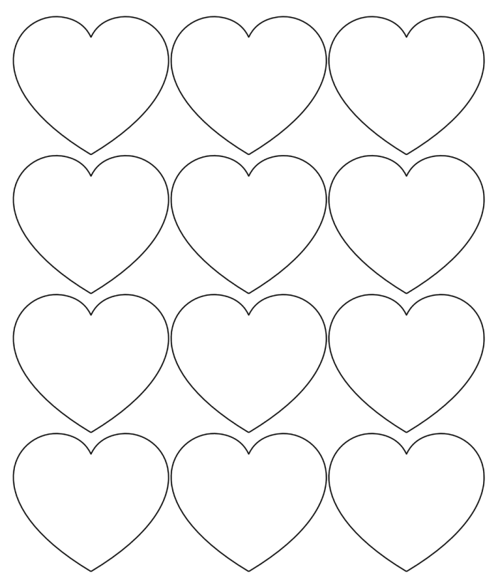 120 шаблонов и трафаретов сердца. Маленькие сердечки