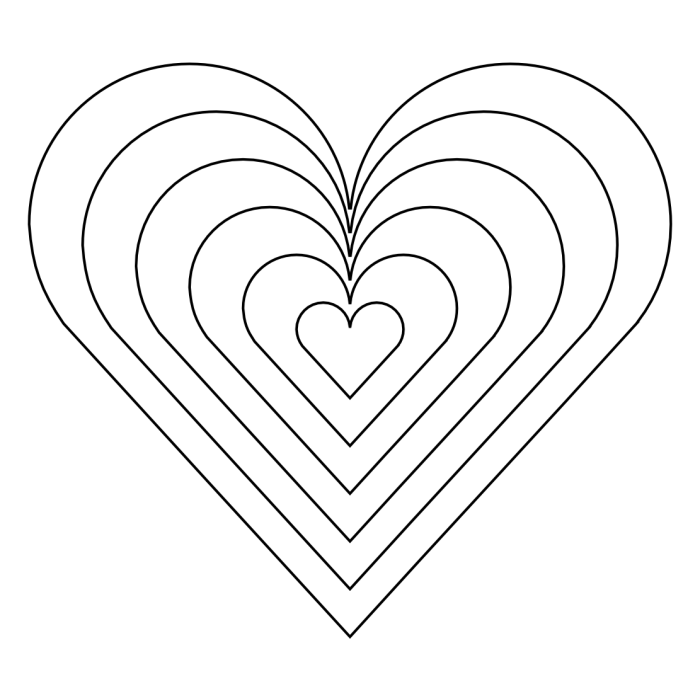 120 шаблонов и трафаретов сердца. Разные размеры