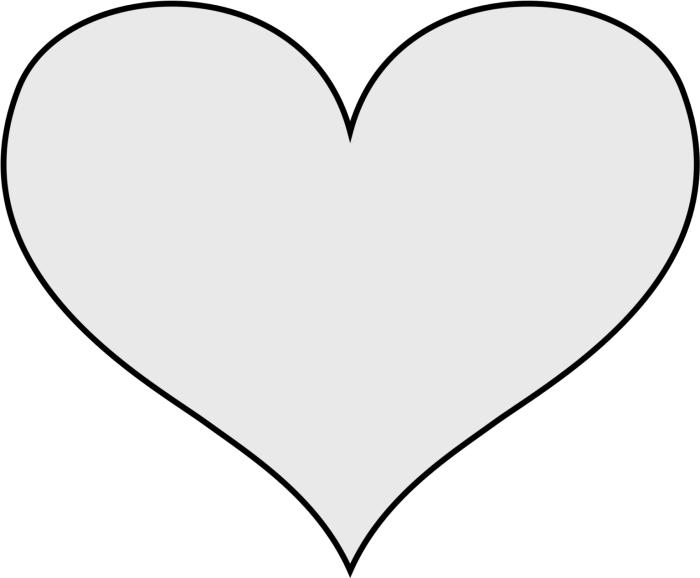 120 шаблонов и трафаретов сердца. Черно-белые для печати