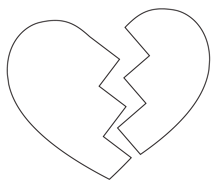 120 шаблонов и трафаретов сердца. Трафареты разбитого сердца