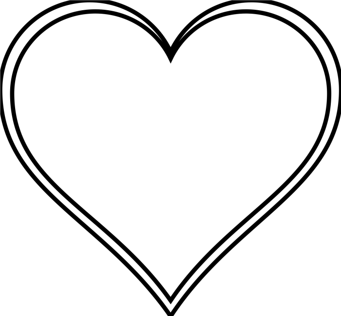 120 шаблонов и трафаретов сердца. Черно-белые для печати