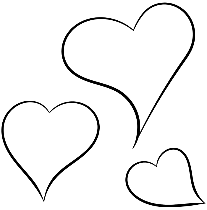 120 шаблонов и трафаретов сердца. Разные размеры