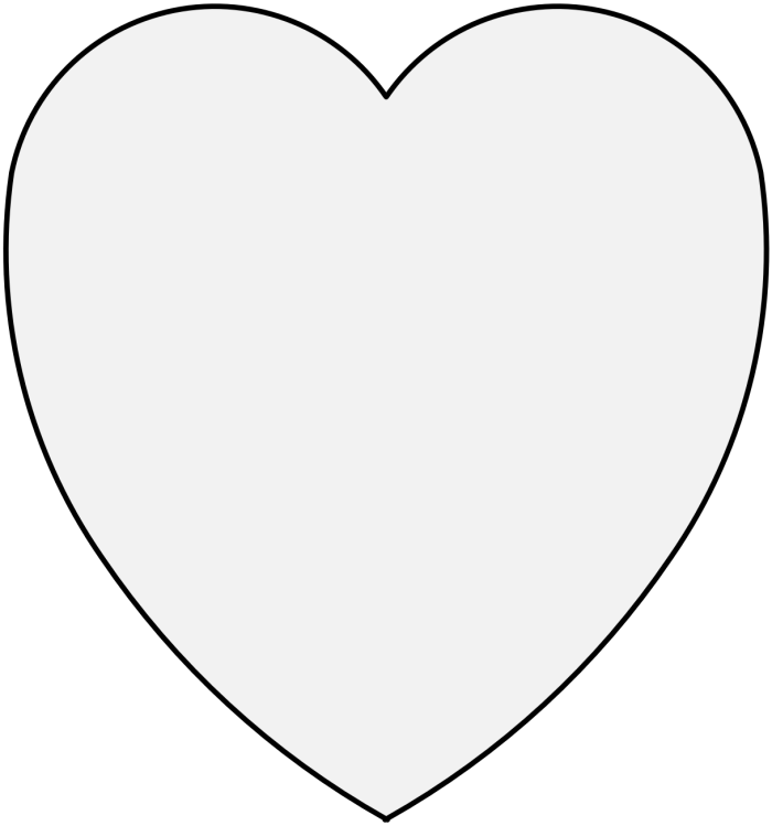 120 шаблонов и трафаретов сердца. Черно-белые для печати