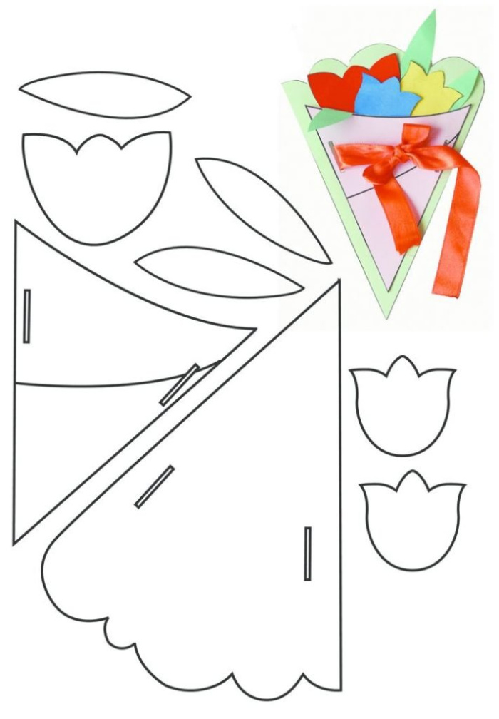 100 шаблонов на 8 марта. Шаблоны для вырезания из бумаги