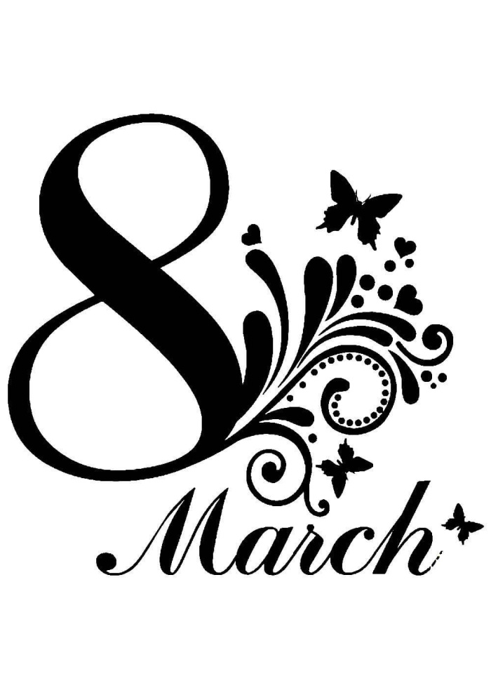 100 шаблонов на 8 марта. Трафареты на 8 марта