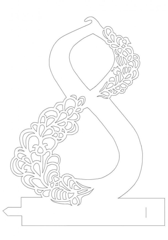 100 шаблонов на 8 марта. Шаблоны для вырезания из бумаги