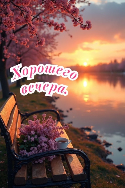Красивые картинки "Добрый вечер" . Добрый вечер - красивые картинки с закатами