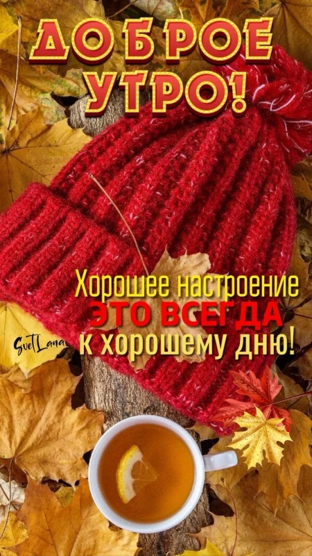 Осенние картинки Доброе утро. Позитивные осенние картинки Доброе утро