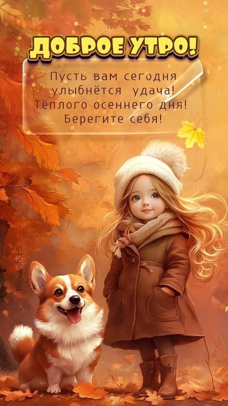 Осенние картинки Доброе утро. Позитивные осенние картинки Доброе утро