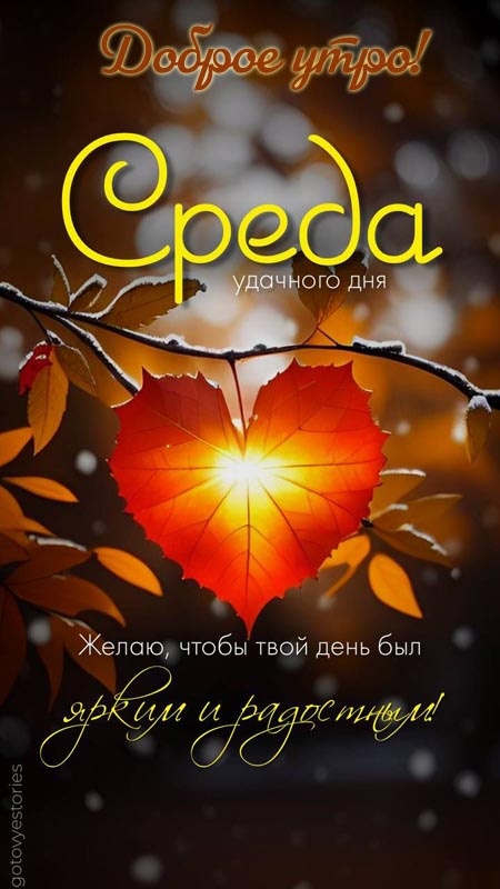 Осенние картинки Доброе утро среды. Осенние картинки с добрым утром среды