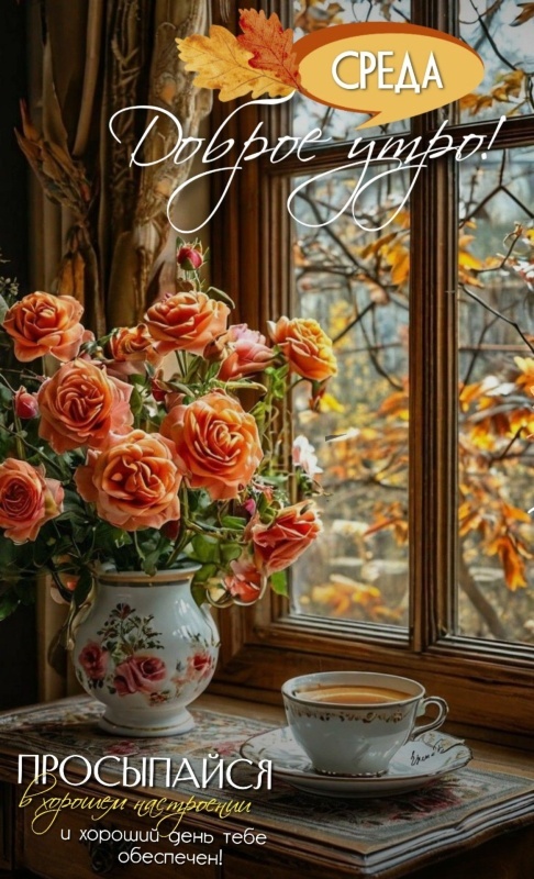 Красивые картинки Доброе утро среды. Доброе утро среды - картинки новые, осенние