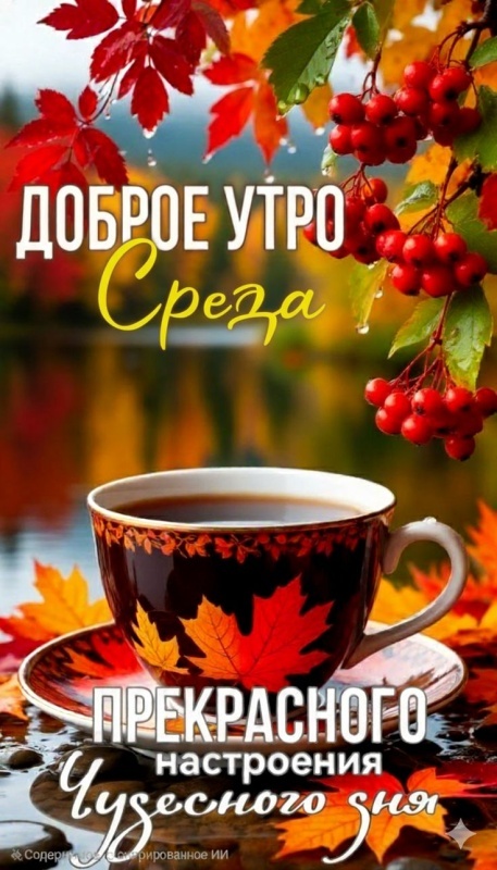 Красивые картинки Доброе утро среды. Доброе утро среды - картинки новые, осенние