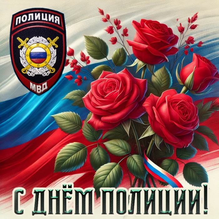Открытки на День полиции 2025. Красивые открытки с Днем полции 2025