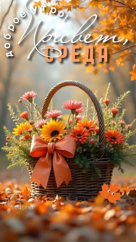 Красивые картинки Доброе утро среды. Доброе утро среды - картинки новые, осенние