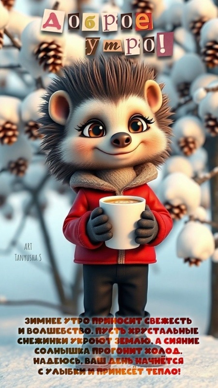 Прикольные картинки Доброе утро. Прикольные картинки Доброе утро (зимние)