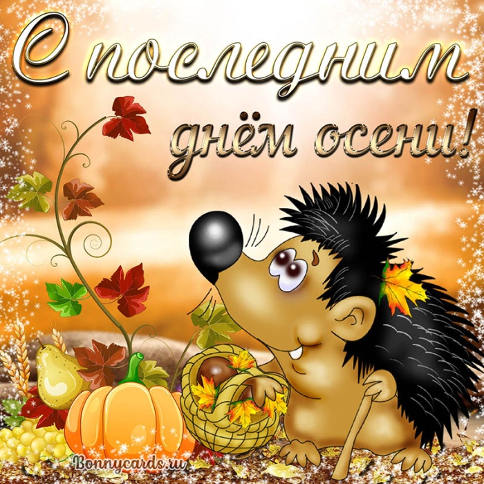 100 картинок с последним днём осени. Картинки «С последним днём осени» для друзей
