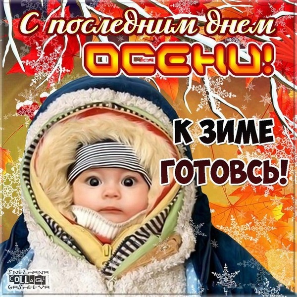 100 картинок с последним днём осени. Картинки «С последним днём осени» для друзей