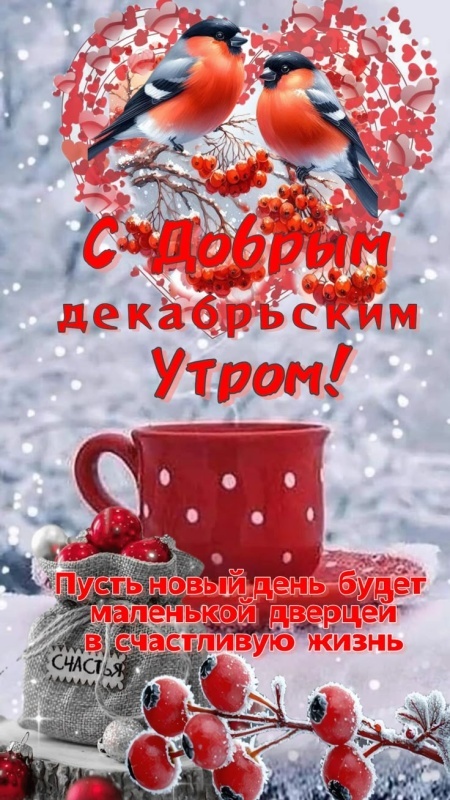 Красивые картинки Доброе утро декабря. Доброе утро декабря - картинки позитивные