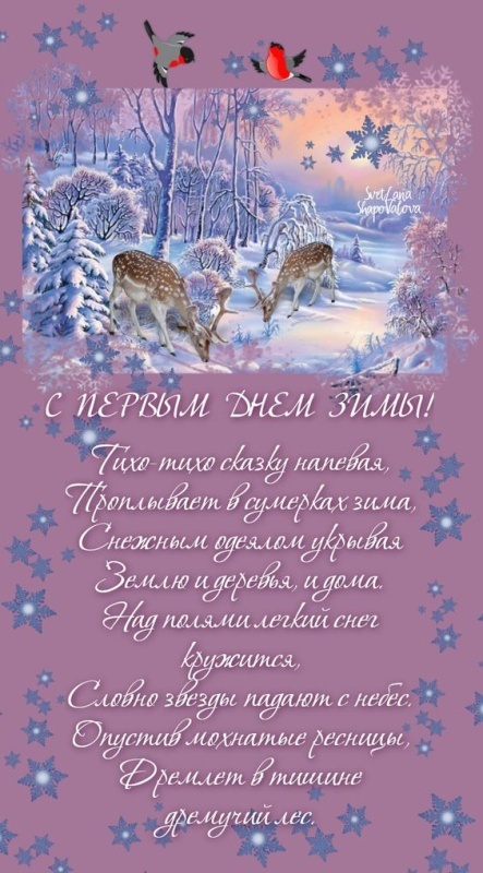 Картинки с первым днем зимы и с началом зимы. Красивые картинки с первым днем зимы