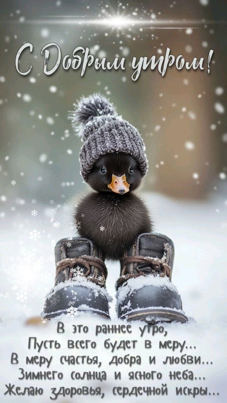 Картинки Доброе утро среды (100 открыток). Доброе утро среды - картинки зимние