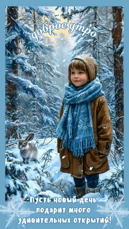 Картинки Доброе утро среды (100 открыток). Доброе утро среды - картинки зимние