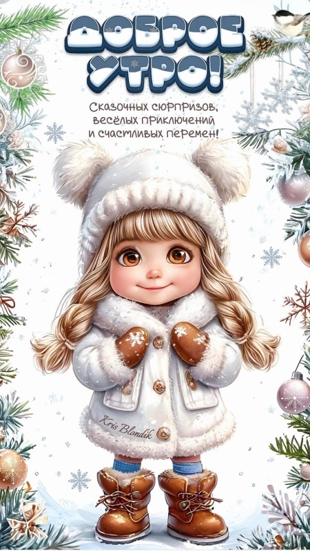Картинки Доброе утро среды (100 открыток). Доброе утро среды - картинки зимние