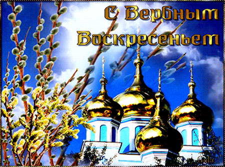 Картинки с Вербным воскресеньем (90 открыток). Гифки