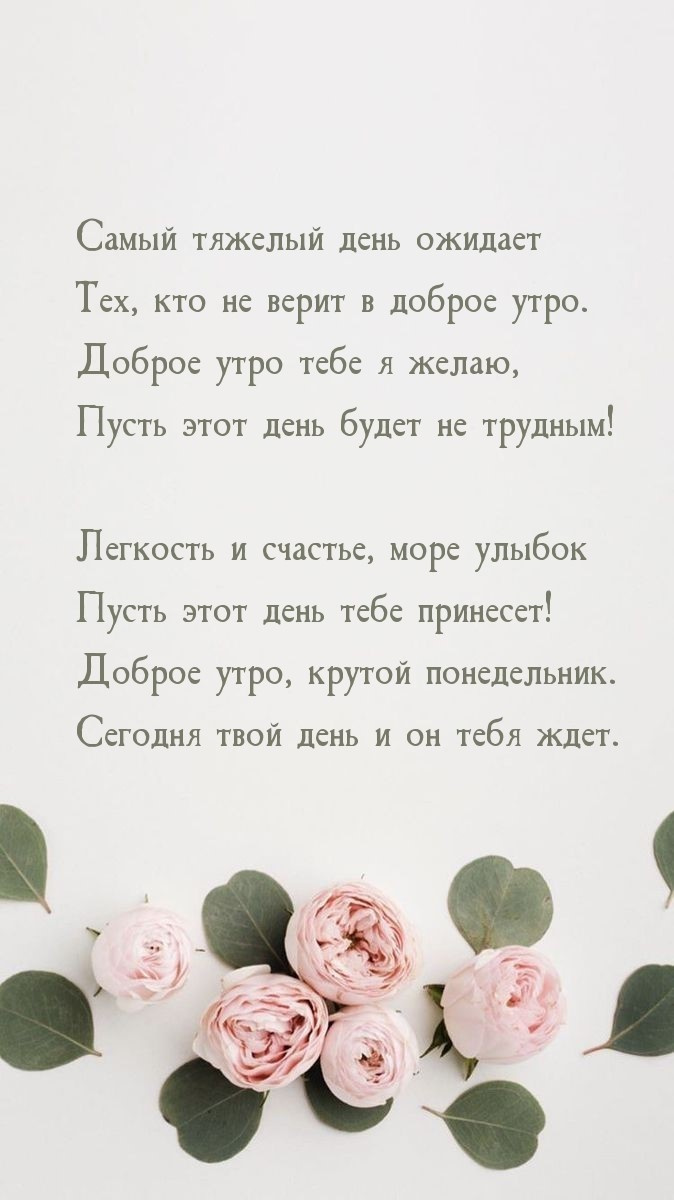 Картинки с Добрым утром понедельника (260 открыток).