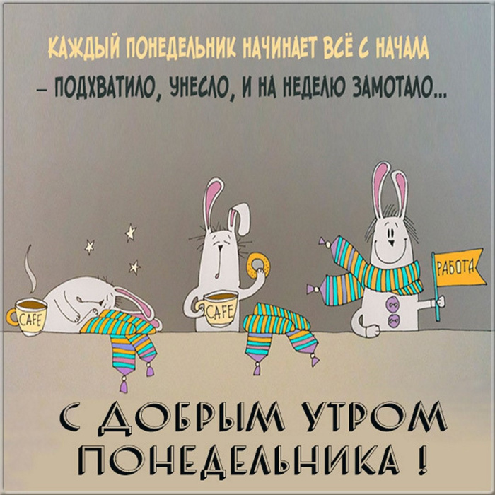 Картинки с Добрым утром понедельника (260 открыток).