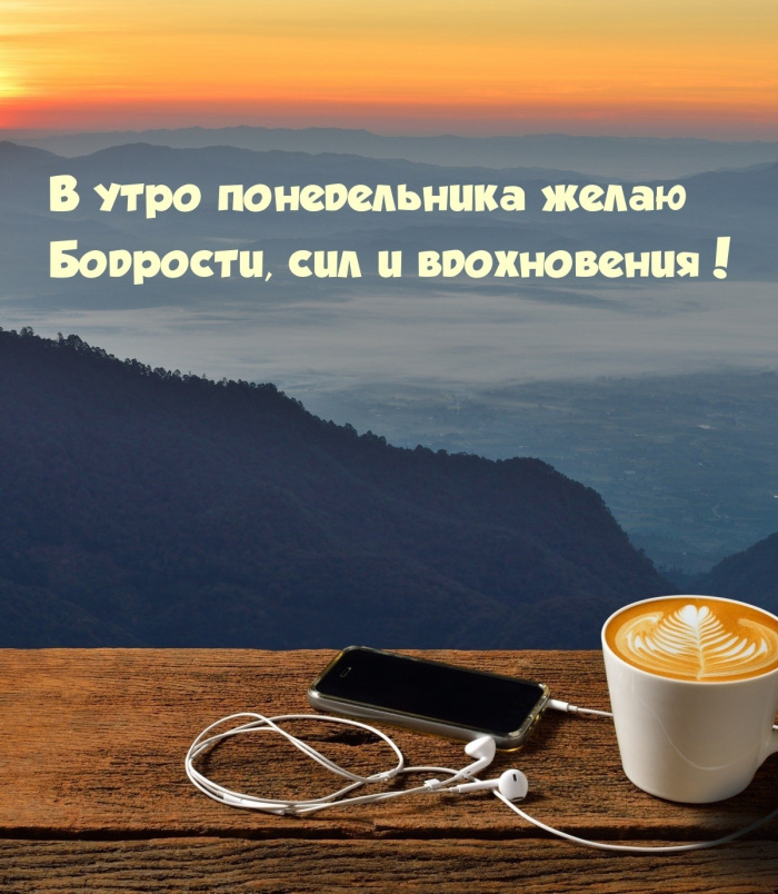 Картинки с Добрым утром понедельника (260 открыток).