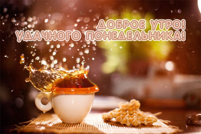 Картинки с Добрым утром понедельника (260 открыток).
