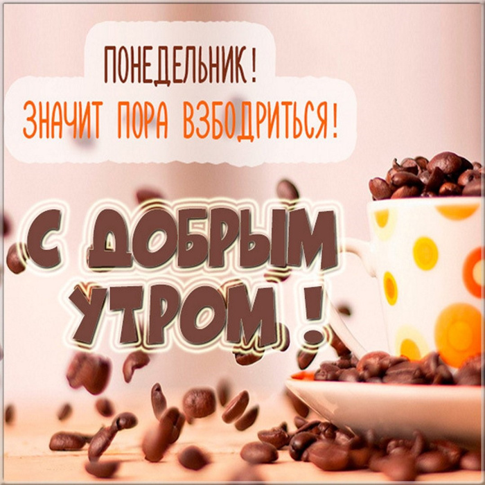 Картинки с Добрым утром понедельника (260 открыток).