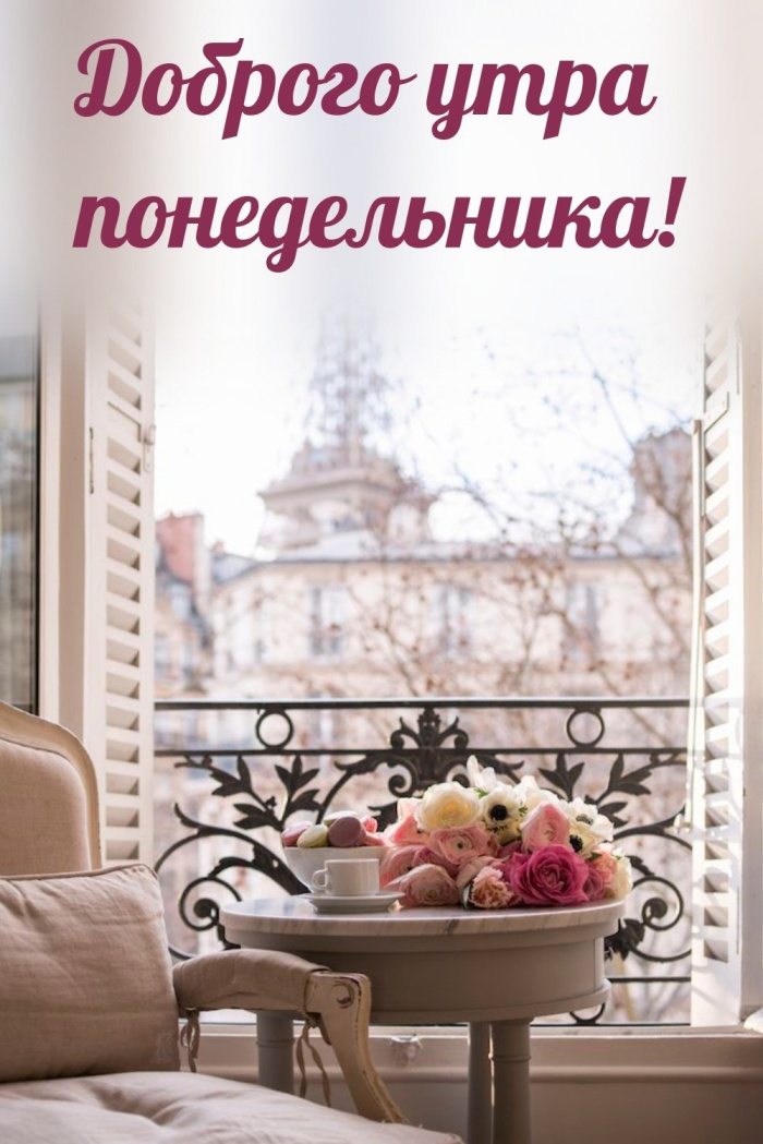 Картинки с Добрым утром понедельника (260 открыток).