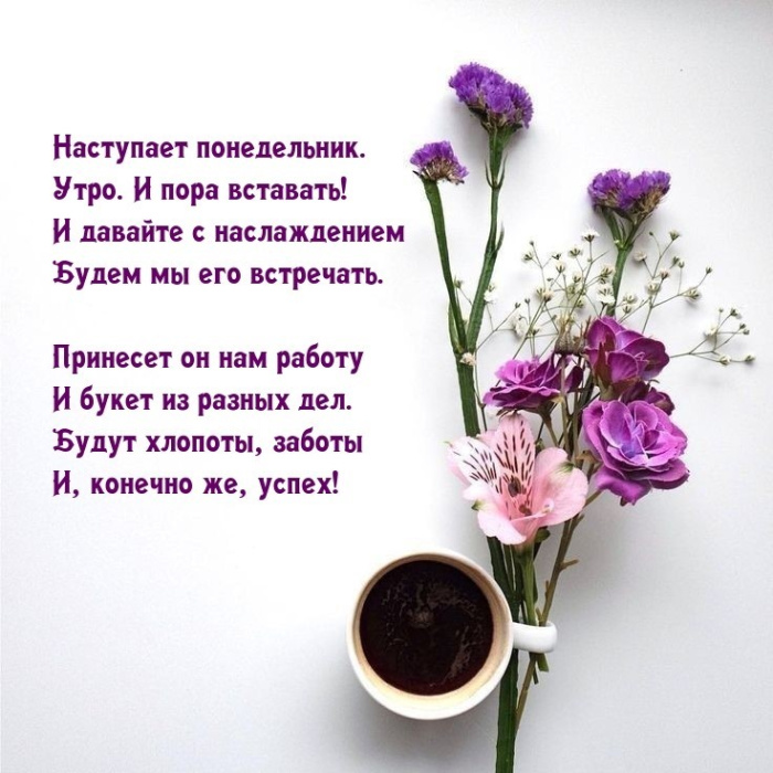 Картинки с Добрым утром понедельника (260 открыток).