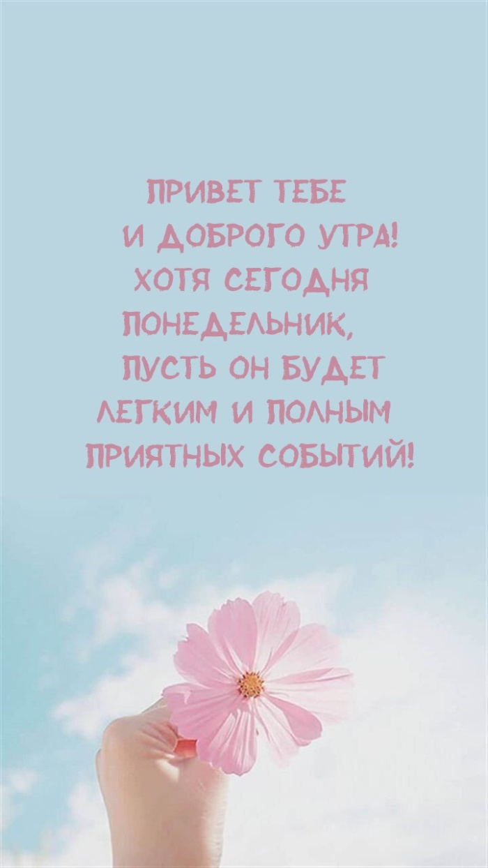 Картинки с Добрым утром понедельника (260 открыток).