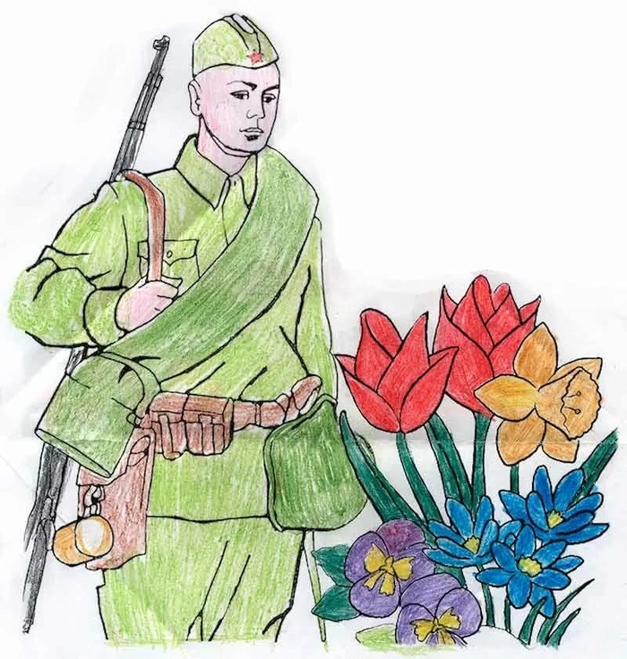 Детские рисунки к 9 мая (235 фото). 