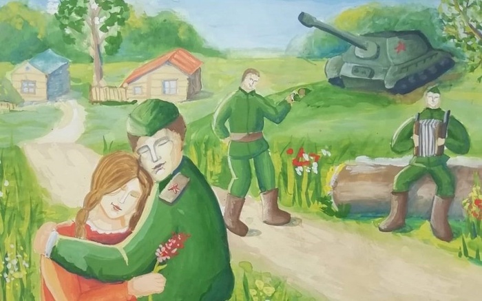 Детские рисунки к 9 мая (235 фото). 