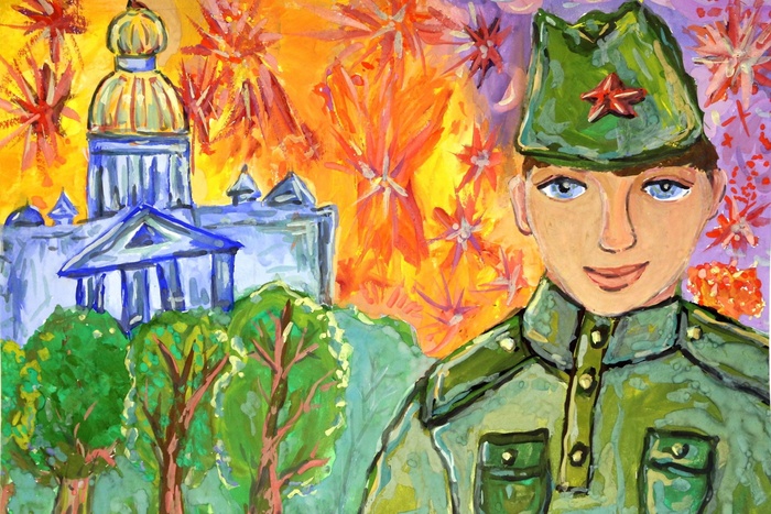 Детские рисунки к 9 мая (235 фото). 