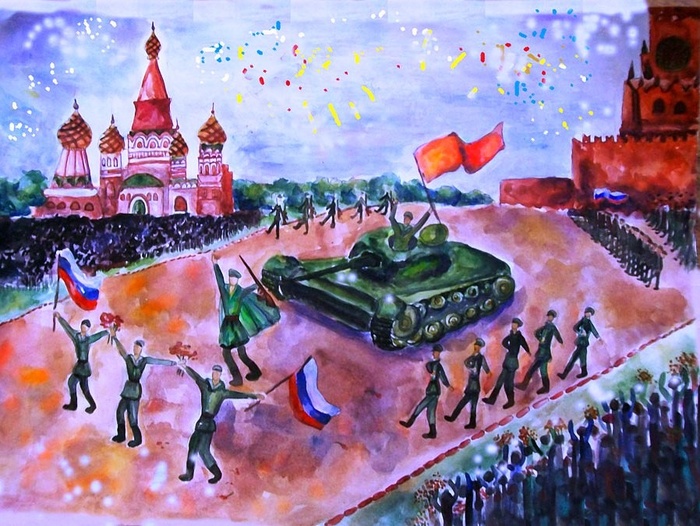 Детские рисунки к 9 мая (235 фото). 