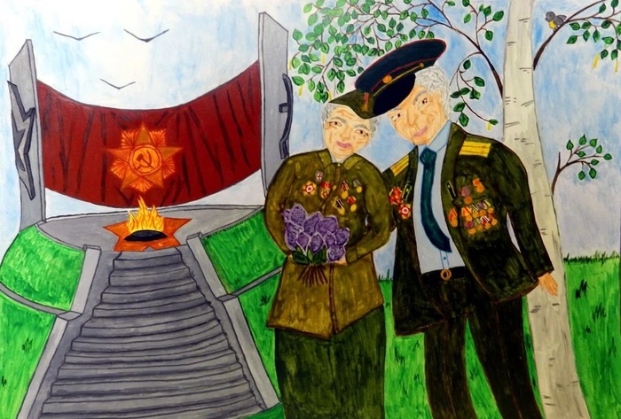 Детские рисунки к 9 мая (235 фото). 