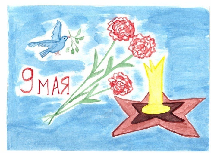 Детские рисунки к 9 мая (235 фото). 