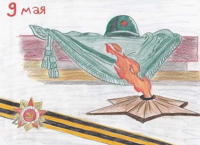Детские рисунки к 9 мая (235 фото). 
