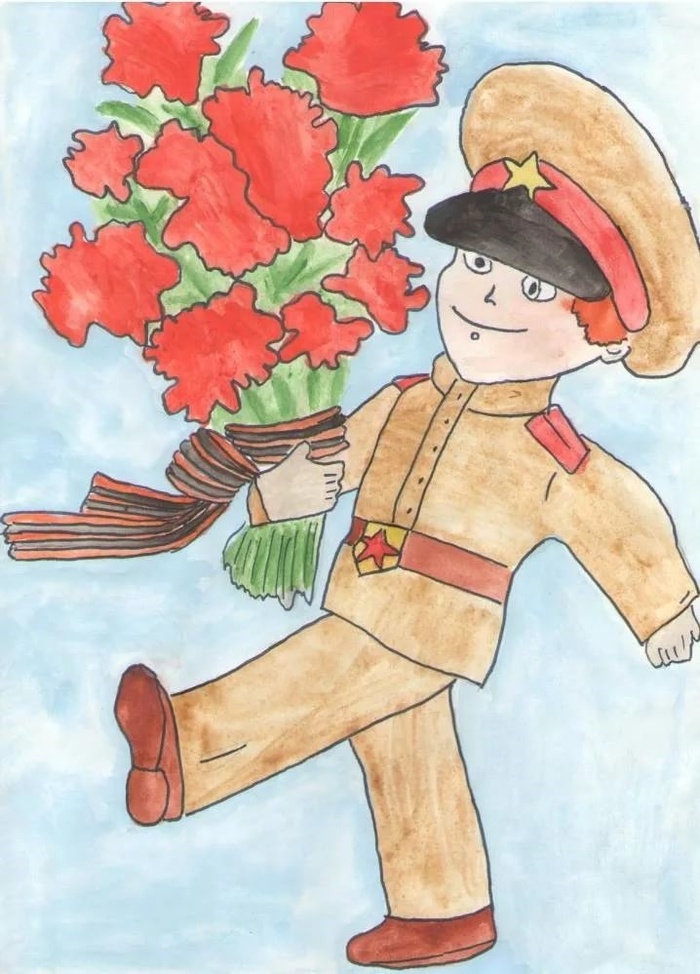 Детские рисунки к 9 мая (235 фото). 