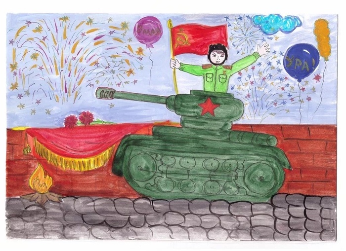 Детские рисунки к 9 мая (235 фото). 