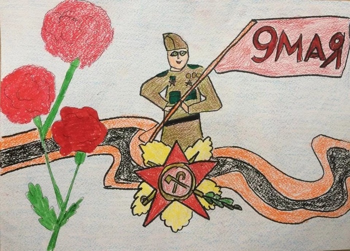 Детские рисунки к 9 мая (235 фото). 