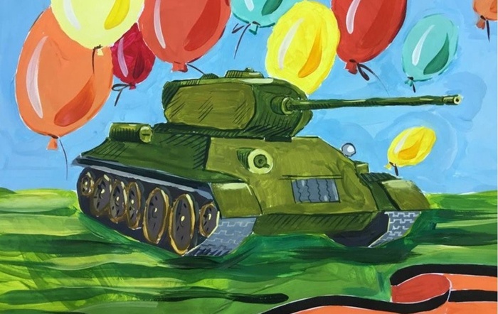 Детские рисунки к 9 мая (235 фото). 