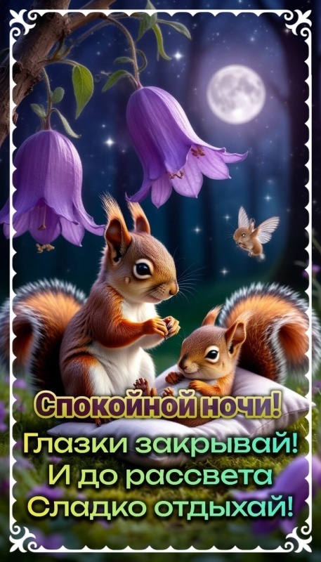 Картинки Спокойной ночи красивые, летние, прикольные.